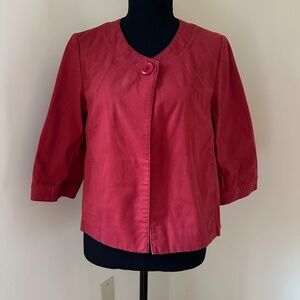 *TALBOTS* Red Stretch Blazer Suit Jacket Size 8